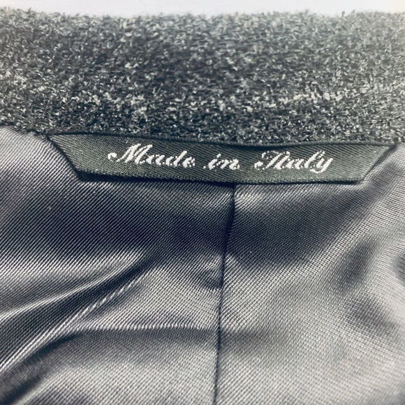 Canali Black White Windowpane Sport Coat Sz US40C